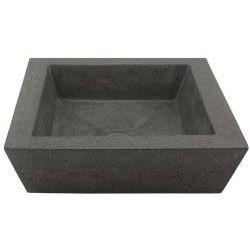 Square Incline Concrete Grey Vessel Bathroom Sink
