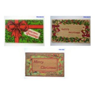 Palm Fibre Private Limited FW998,FW962B, FW998B 18" x 30" x 30" Christmas Door Mats, Pack of 6