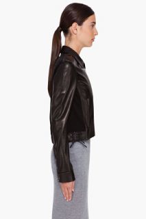 Rag & Bone Black Langlen Leather Jacket for women