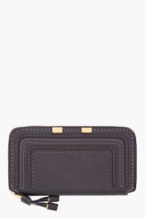 Chloe Black Zippered Marcie Wallet for women