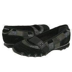 Skechers Dimple Black Suede/Leather(Size 5.5 M)