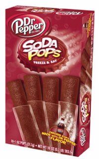 Soda Pops Dr. Pepper Freezer Pops, 10 Count (Pack of 12) 