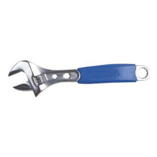 Westward 1NYD1 Adjustable Wrench, 12 in., Chrome, Cushion