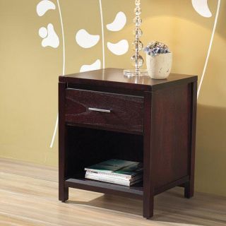 Tapered Leg 1 drawer Nightstand Bar Pull with Power Strip Today $254