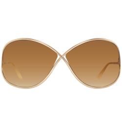 Tom Ford Womens TF130 TF0130 Miranda Gold Metal Sunglasses