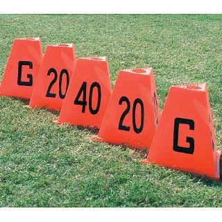 Pro Down Flag Football Sideline Markers 5pc Set Sports