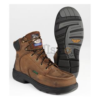 Approved Vendor G6134 13 MED Work Boots, Pln, Mens, 13, Brown, 1PR