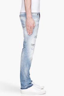 Dsquared2 Faded Indigo Distressed Beach Jeans for men