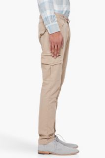 Shades Of Grey By Micah Cohen Khaki Twill Cargos for men