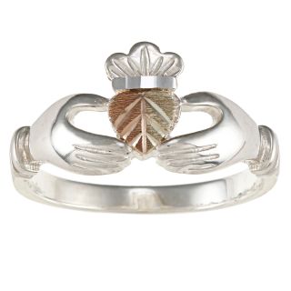 Black Hills Gold and Sterling Silver Mens Claddagh Ring Today $64.99