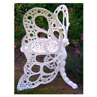 Flower House FHBC205W Butterfly Chair, White Patio, Lawn