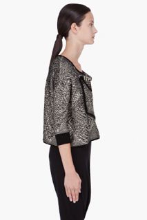See by Chloé Charcoal Cropped Knit Cardigan for women