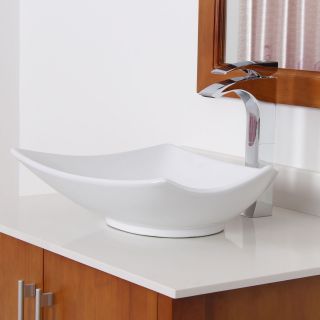 Elite White Ceramic Oval Bathroom Sink Today $92.50