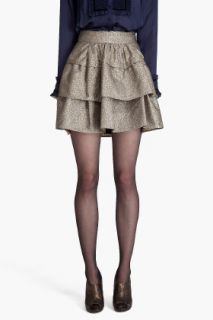 Diane Von Furstenberg Bolo Metallic Tweed Skirt for women