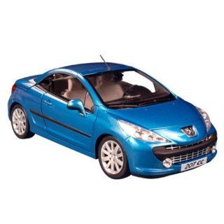 Peugeot 207 Blue Cabrio 118 Diecast Car Model Norev Toys