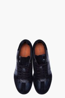 Diesel Black Leather Chill Out Sneakers for men