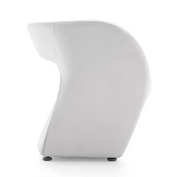 Louder White Bi cast Leather Leisure Chair