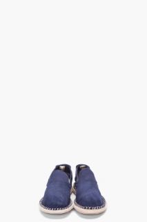 Officine Creative Navy Camoscio Loafers for men