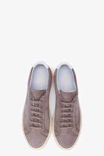 Common Projects Grey Suede Achilles Vintage Sneakers for men