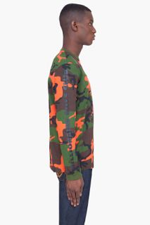 Billionaire Boys Club Orange Bigmouth Camouflage Print Sweater for men