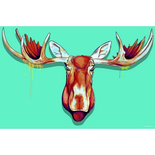 Maxwell Dickson Elk Head Canvas Wall Art