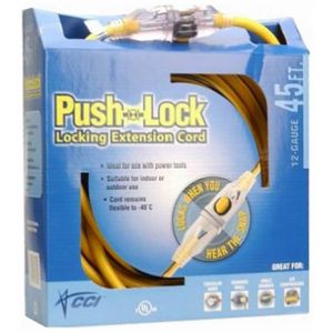 Coleman Cable, Inc. 02538 45' 12/3 Push Lock Cord, Pack of 4
