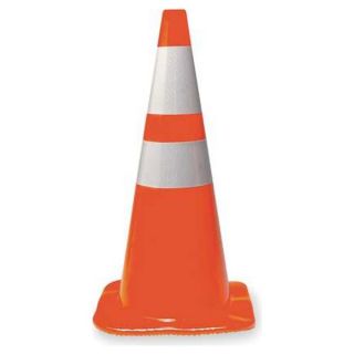 Jackson Safety 101647900 Traffic Cone, PVC, 28 In. H