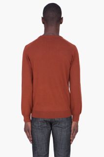 A.P.C. Rust Wool Knit Sweater for men