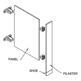 Approved Vendor 7AG29 Urinal Partition, 24 In, Almond