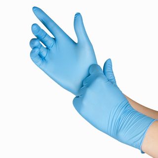 Diamond Gloves Blue Nitrile Examination Powdered Gloves (Case of 1,000