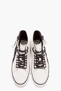 Diesel Grey Persis Zip Sneakers for women