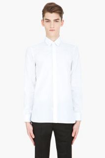 Lanvin White Square patterned Dress Shirt for men