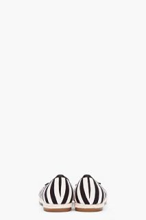 Marc By Marc Jacobs Black Striped Mouse Flats for women