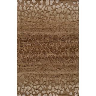 Hand tufted Metropolitan Stones Brown Wool Rug (5 x 8) Compare $254