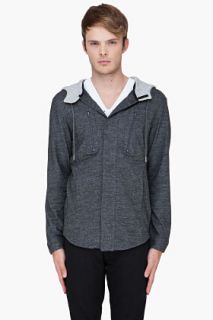 SLVR Charcoal Wool Hoodie for men