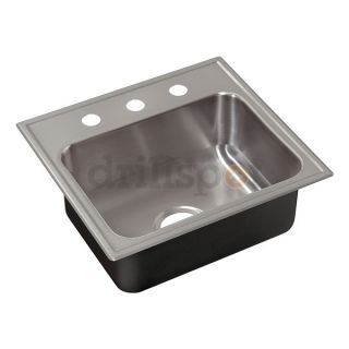 Just Manufacturing SL ADA 2219 A GR 3 5.5 DCR Sink, Ledgeback, 19 In L