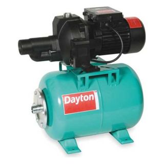 Dayton 2XZF5 Shallow Well Pump/Jet Tank, 1 HP, 19 Gal