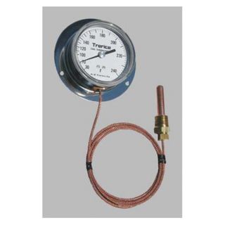 Trerice V80035110B0105 Analog Panel Mt Thermometer, 30 to 240F