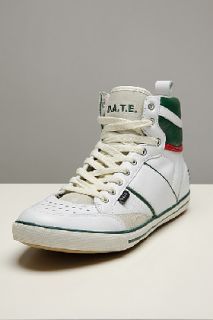 D.a.t.e . Sport High White/green Leather Sneakers for men