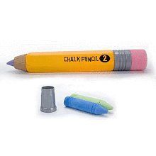 Giant Chalk Pencil, 13 Inches, with Working Eraser, Chalk