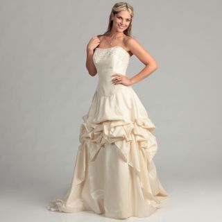 Eden Bridals Womens Bustled Strapless Bridal Dress Today $799.99