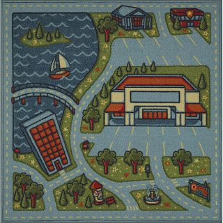 Tufted Lakeside Road Map Rug (3 x 3) Today $26.99