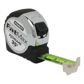 Stanley 33 900 Measuring Tape, 35 Ft, Silver/Blk, Top Lock