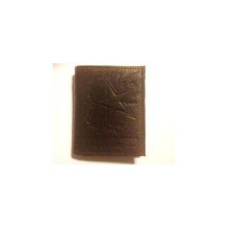 Dallas Cowboys Chocolate Brown Leather Embossed Trifold
