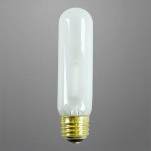 TUBULAR LIGHT BULB 25 WATTS T10 FROSTED LONG LIFE 5, 000 HOURS