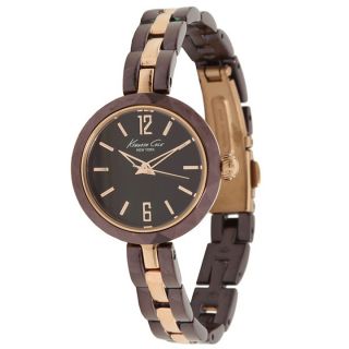 Kenneth Cole New York Womens Brown/ Rose Goldtone Steel Watch