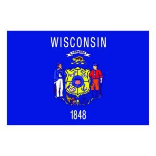 Nylglo 145960 Wisconsin State Flag, 3x5 Ft