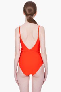 Diane Von Furstenberg Coral Red Chike Swimsuit for women