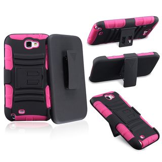 BasAcc Hot Pink/ Black Hybrid Holster for Samsung Galaxy Note II N7100