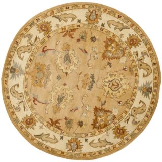 Taupe/ Ivory Hand spun Wool Rug (6 Round) Today $305.79